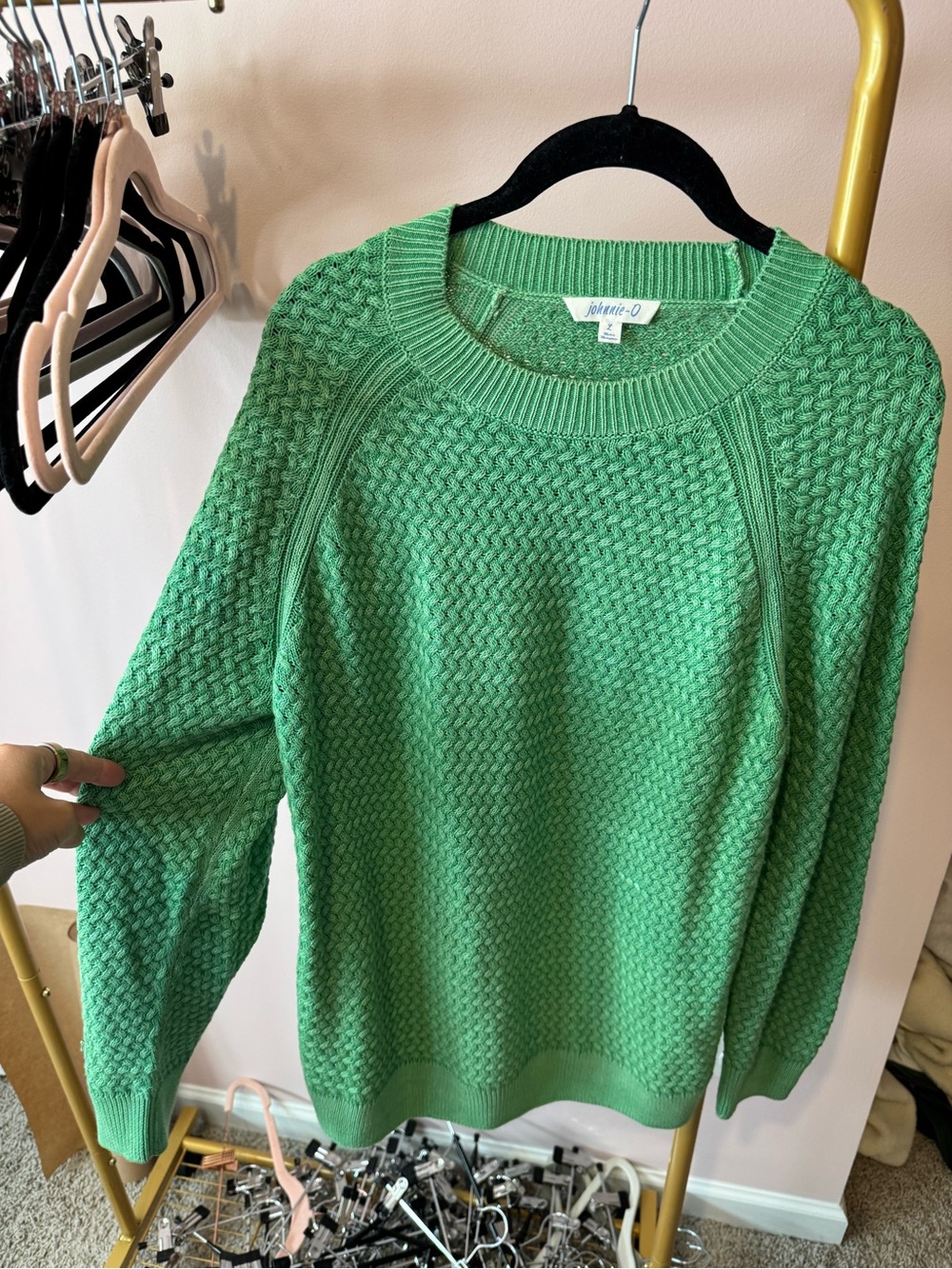 Johnnie O Green Textured Knit Sweater - Women's